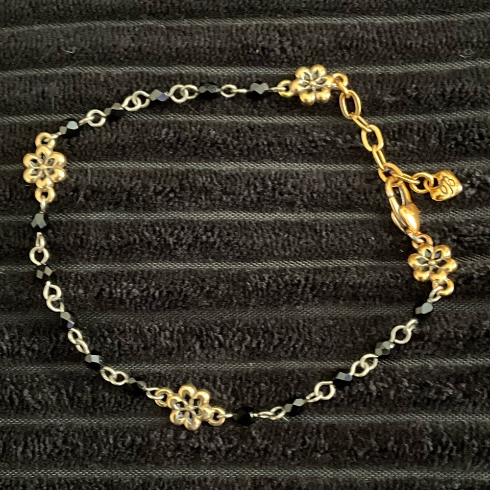 Black and Gold Flower Bracelet